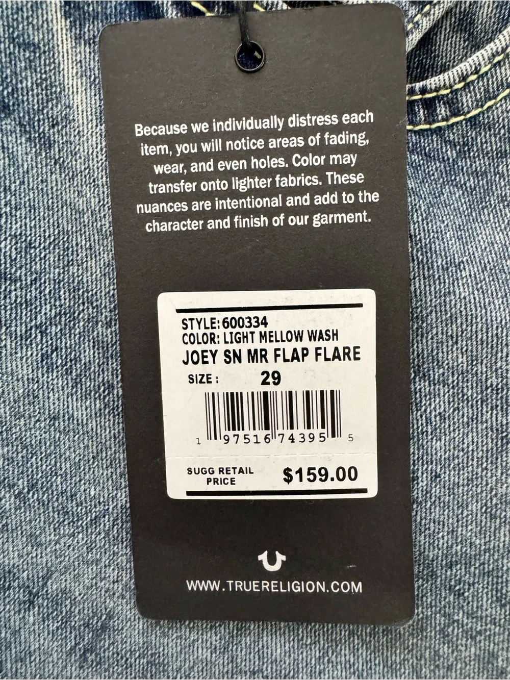 True Religion Joey Mid-Rise Flap Flare Jeans, Light Wash, NWT, Women’s Multiple